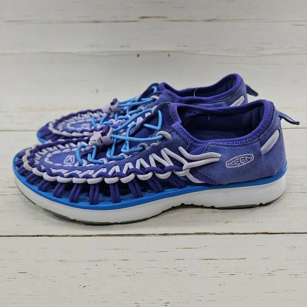 Keen Uneek Youth Little Girls Size 5 Purple‎ Blue Corded Sport Sandals 1015483